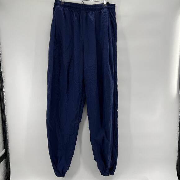 Vintage‎ Nike Windbreaker Pants Men XL Navy Zip Ankle Jogger White Tag 90s Y2K - Picture 1 of 9